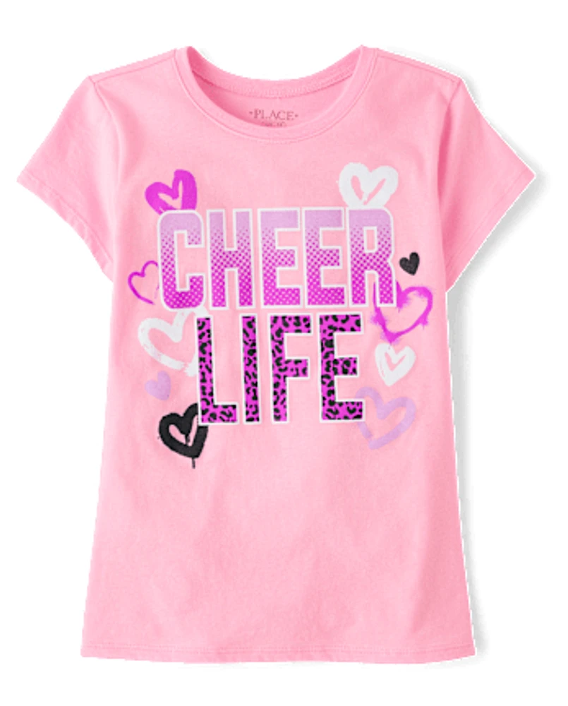 Girls Cheer Life Graphic Tee