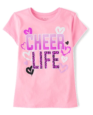 Girls Cheer Life Graphic Tee