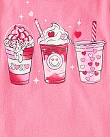 Girls Valentine's Day Milkshake Graphic Tee