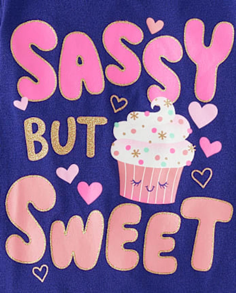 Baby And Toddler Girls Sassy But Sweet Graphic Tee