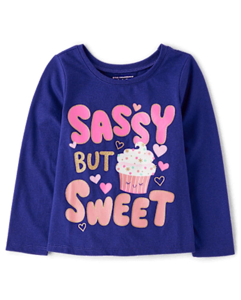 Baby And Toddler Girls Sassy But Sweet Graphic Tee