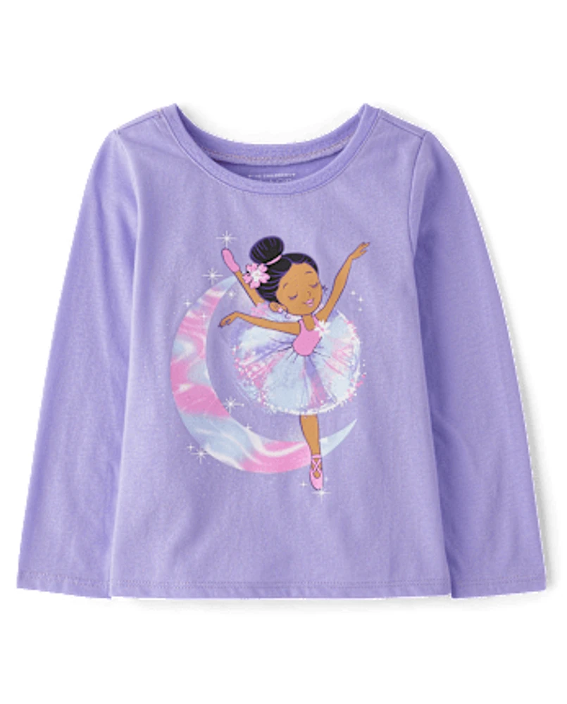 Baby And Toddler Girls Ballerina Graphic Tee