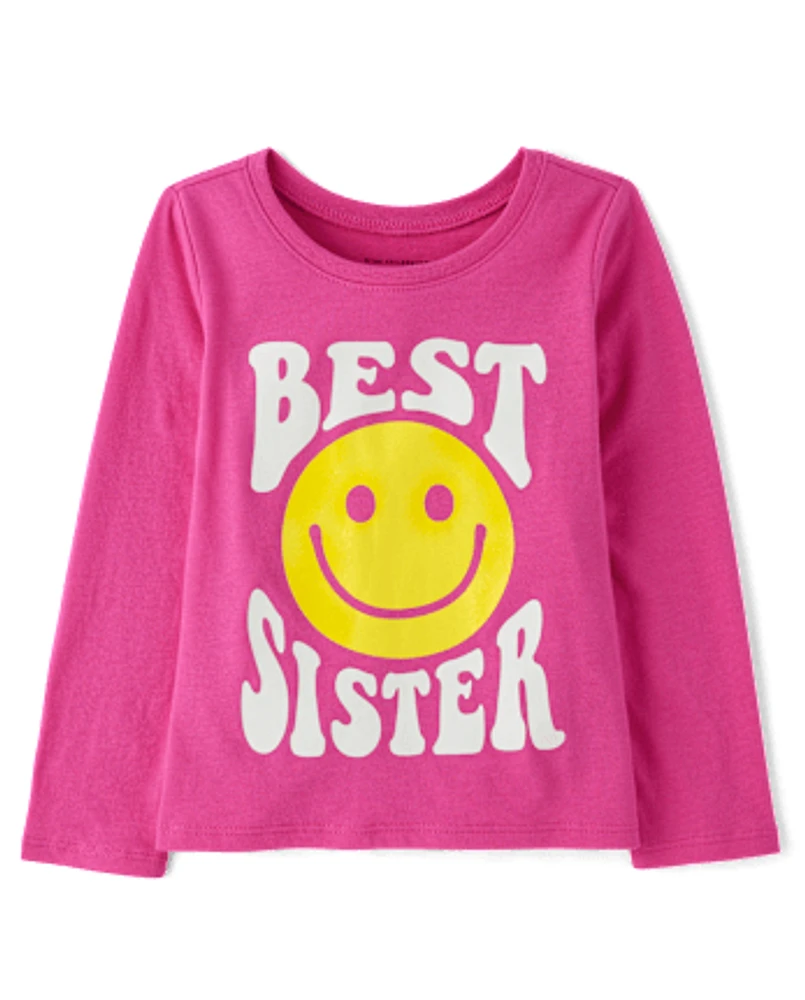 Baby And Toddler Girls Best Sister Graphic Tee