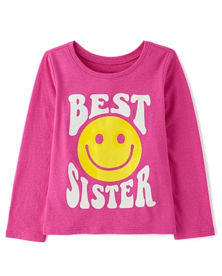 Baby And Toddler Girls Best Sister Graphic Tee