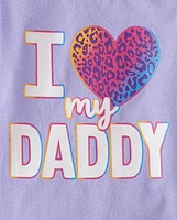 Baby And Toddler Girls Love My Daddy Graphic Tee