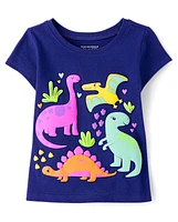 Baby And Toddler Girls Dino Graphic Tee