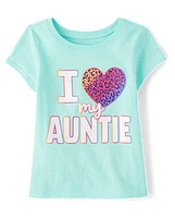 Baby And Toddler Girls Love My Auntie Graphic Tee