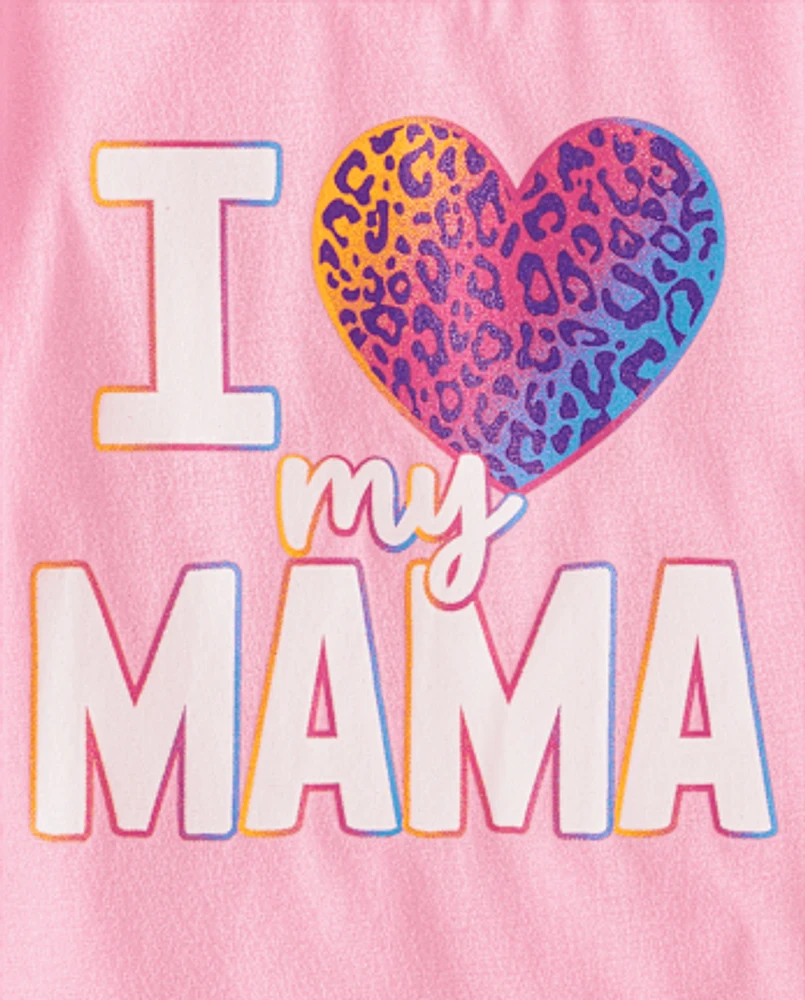 Baby And Toddler Girls Love My Mama Graphic Tee