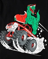 Boys Dino Heart Monster Truck Graphic Tee