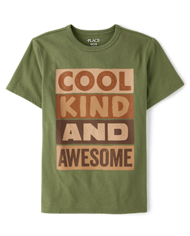 Boys Cool Kind Awesome Graphic Tee