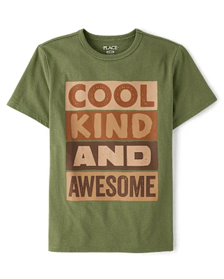 Boys Cool Kind Awesome Graphic Tee