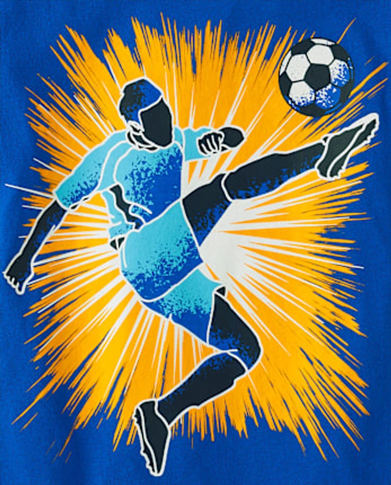 Boys Soccer Player Graphic Tee