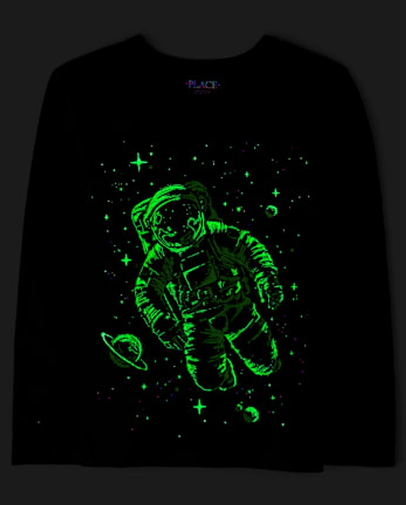 Boys Glow Astronaut Graphic Tee