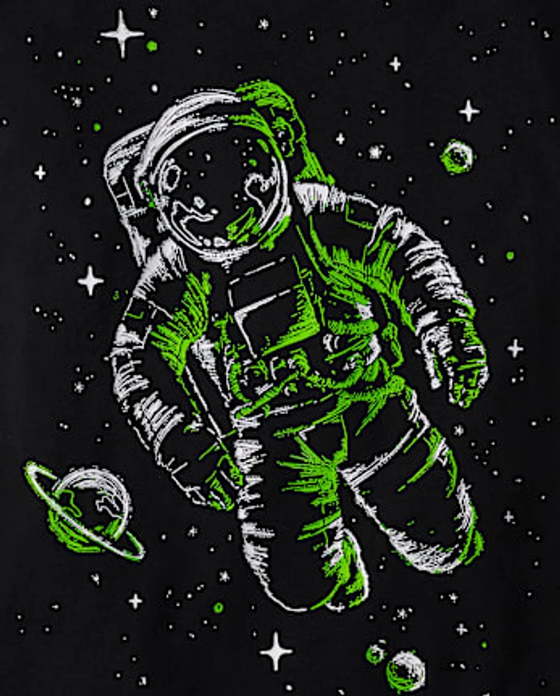 Boys Glow Astronaut Graphic Tee