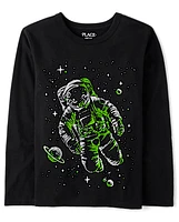 T-shirt imprimé Astronaute phosphorescent pour garçon