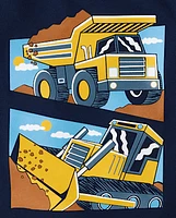 Baby And Toddler Boys Construction Vehicle Graphic Tee