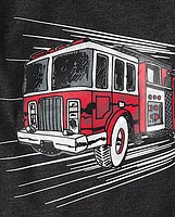 Baby And Toddler Boys Fire Truck Graphic Tee