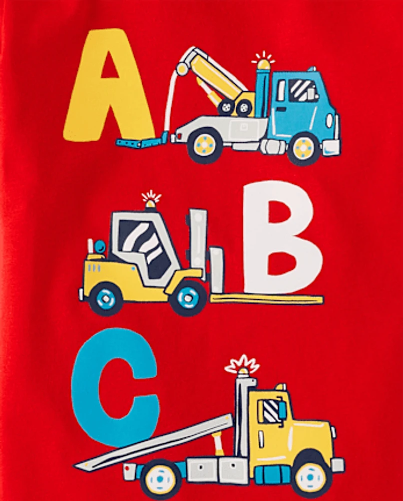 Baby And Toddler Boys ABC Truck Graphic Tee