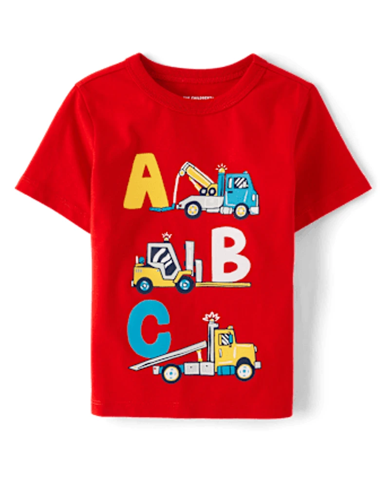 Baby And Toddler Boys ABC Truck Graphic Tee