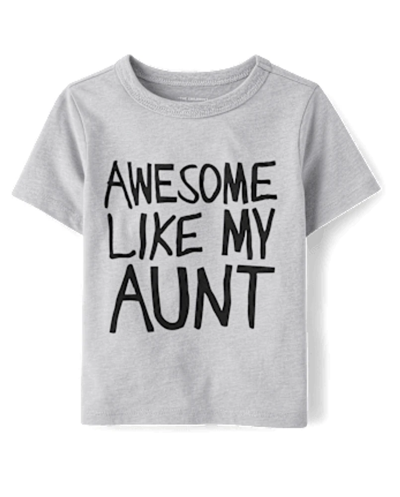 Baby And Toddler Boys Awesome Like My Aunt Graphic Tee