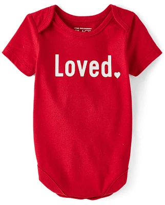 Unisex Baby Loved Graphic Bodysuit