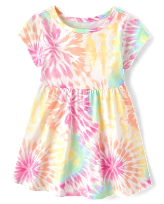 Bébé Et tout-petit, fille arc-en-ciel Tie Dye Everyday Robes