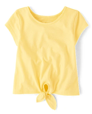 Toddler Girls Tie Front Top