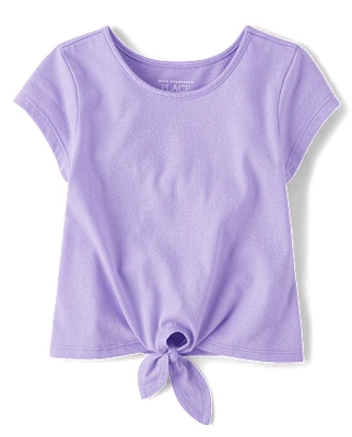 Toddler Girls Tie Front Top