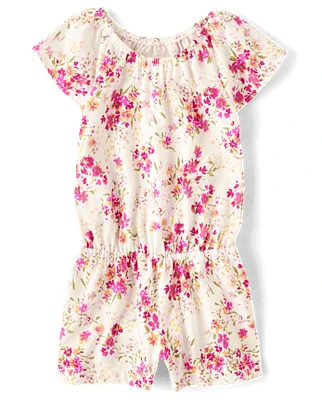 Baby And Toddler Girls Floral Flutter Romper