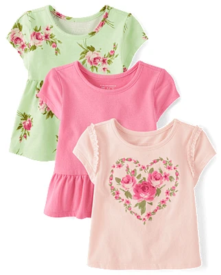 tout-petit, fille Floral Top 3-Pack