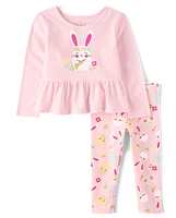 Toddler Girls Bunny 2-Piece Outfit Set