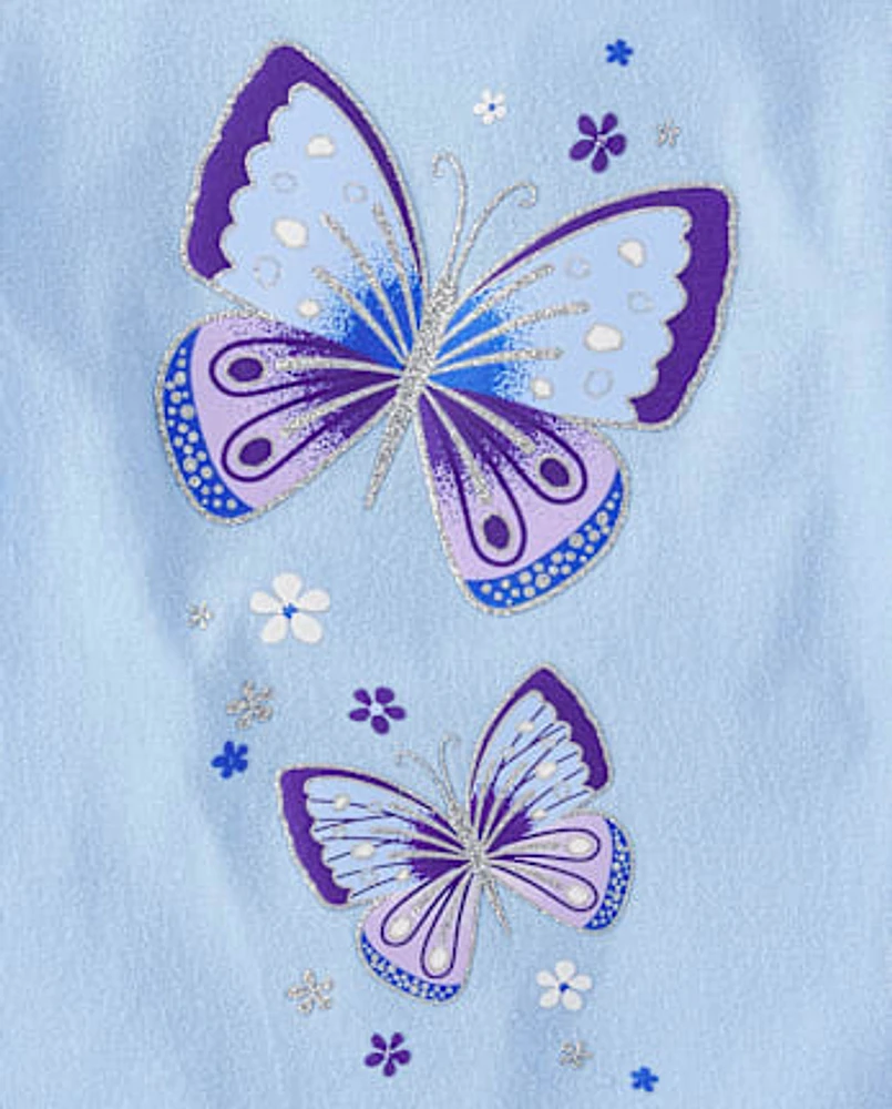 Toddler Girls Butterfly Flutter Top 3-Pack