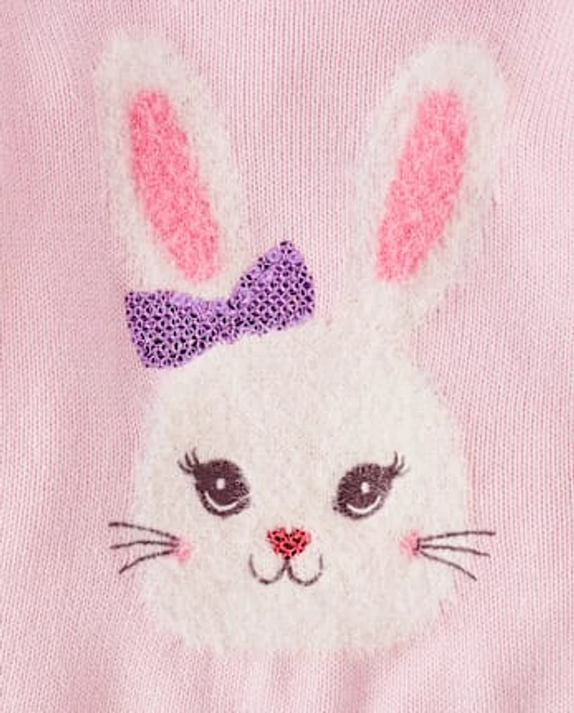 Toddler Girls Bunny Sweater