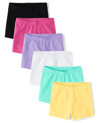 Toddler Girls Cartwheel Shorts 6-Pack