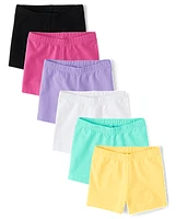 Toddler Girls Cartwheel Shorts 6-Pack