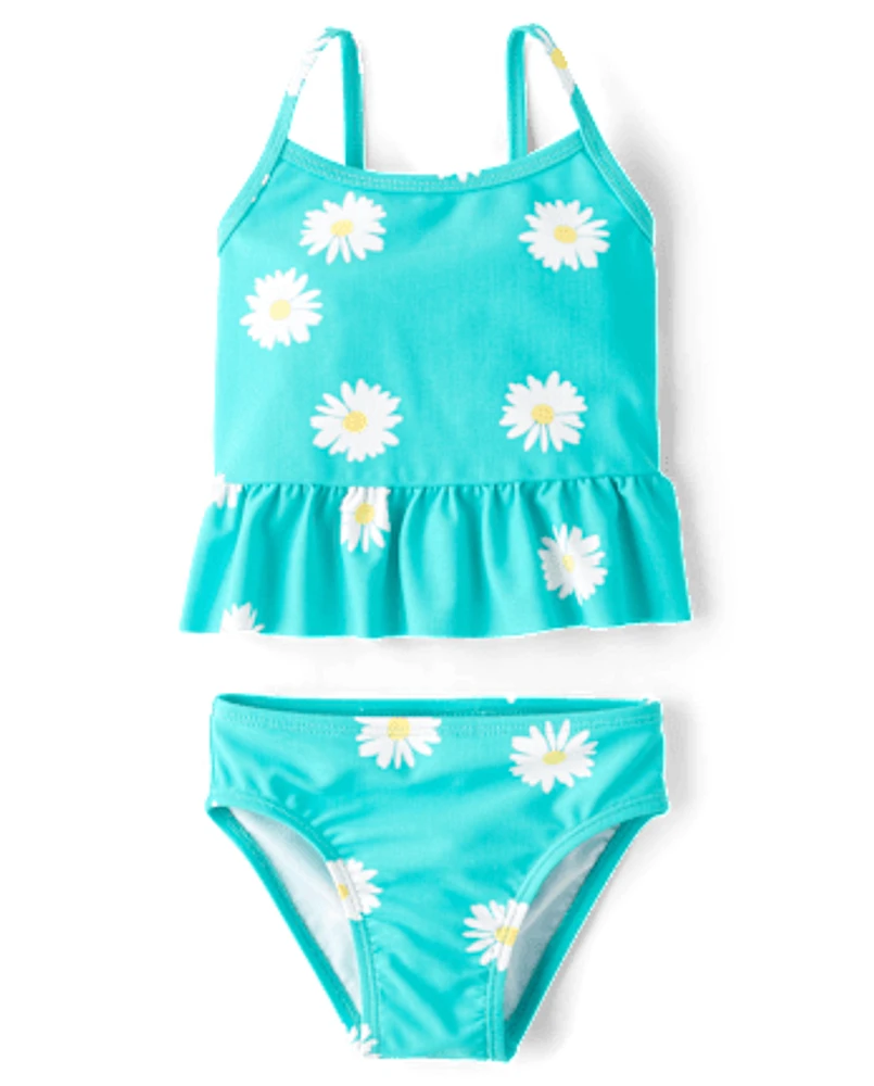 Baby And Toddler Girls Daisy Peplum Tankini Swimsuit