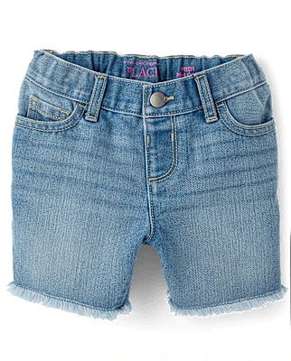 Baby And Toddler Girls Denim Midi Shorts