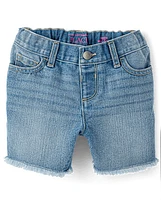 Baby And Toddler Girls Denim Midi Shorts