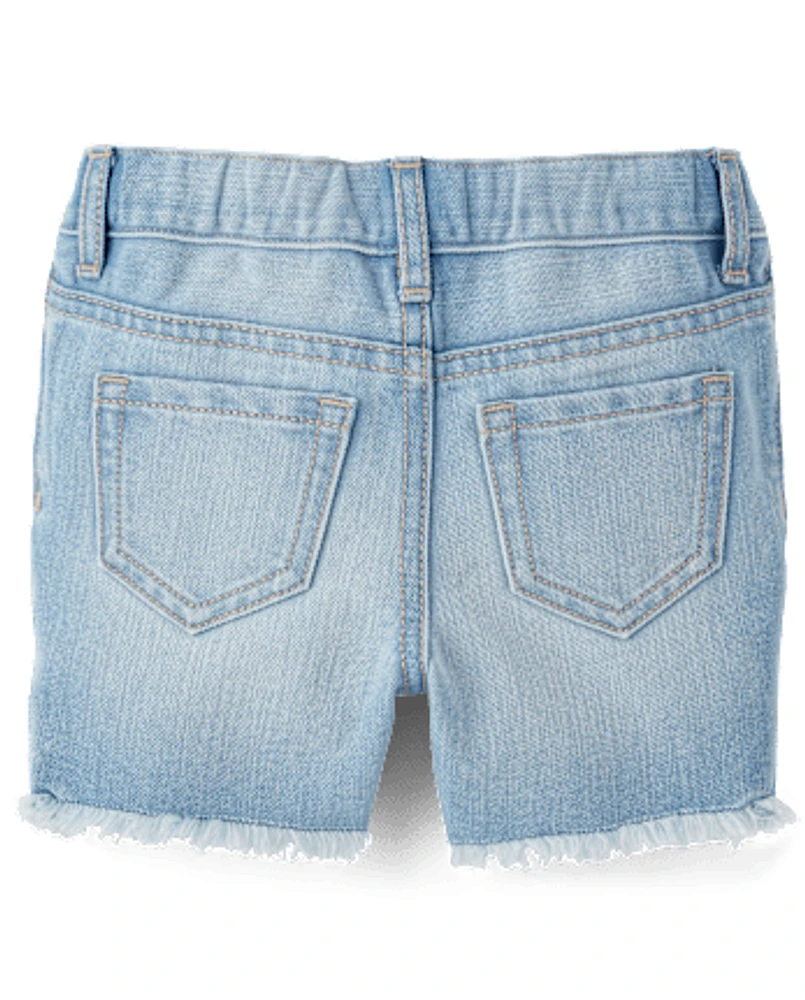 Baby And Toddler Girls Denim Midi Shorts