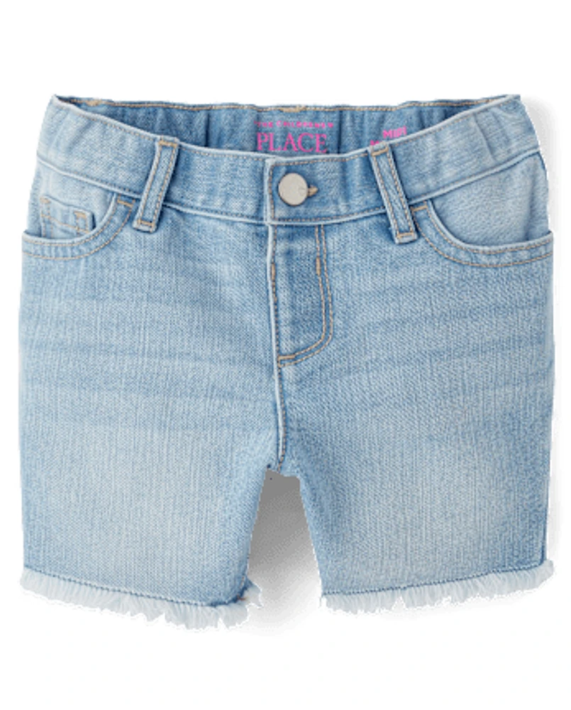 Baby And Toddler Girls Denim Midi Shorts