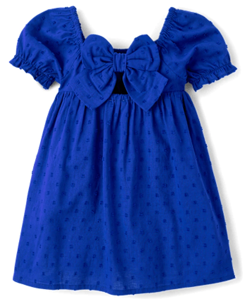 Toddler Girls Mommy And Me Bow Back Fit Flare Dress