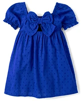 Toddler Girls Mommy And Me Bow Back Fit Flare Dress