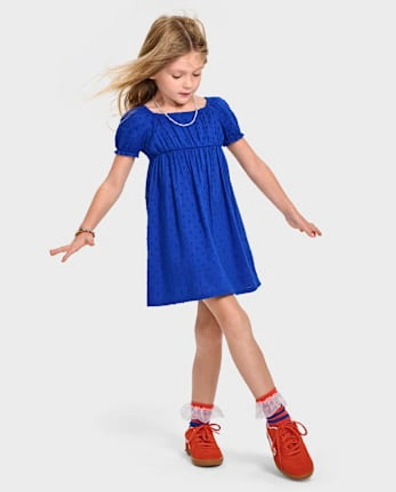 Toddler Girls Mommy And Me Bow Back Fit Flare Dress