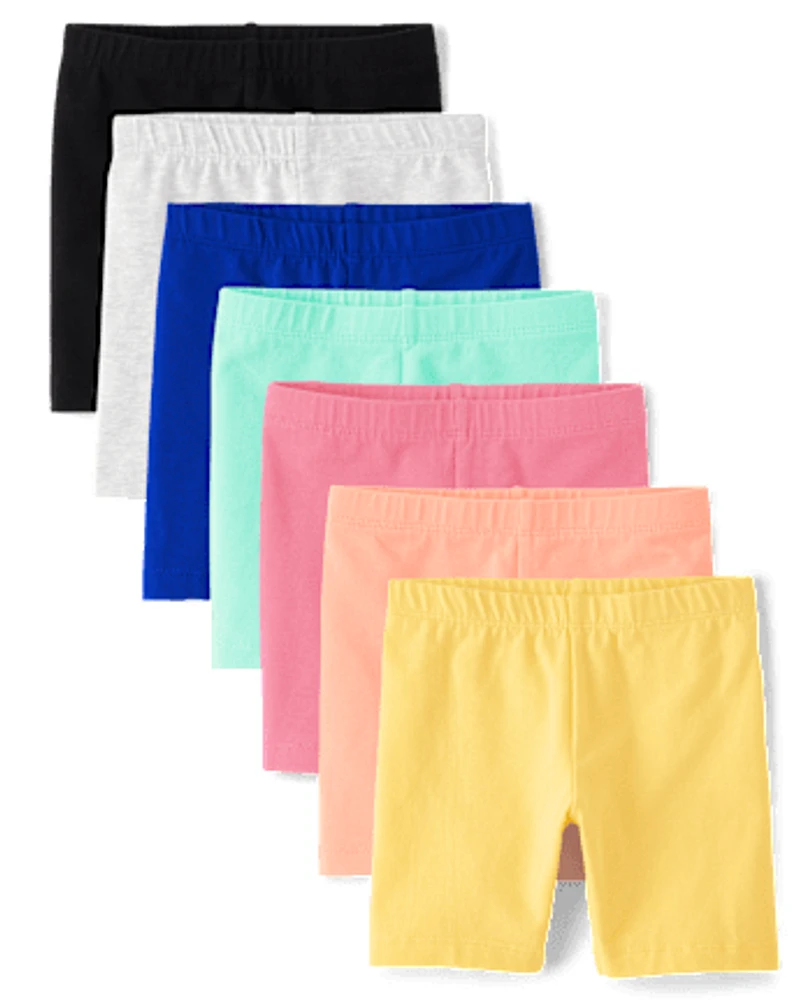 Toddler Girls Bike Shorts 8-Pack