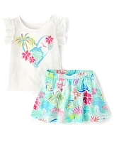 Toddler Girls Graphic 2-Piece Outfit Set