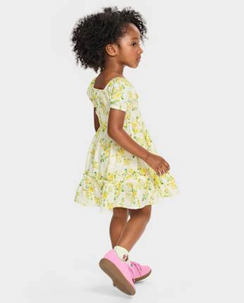 Toddler Girls Mommy And Me Floral Ruffle Dress