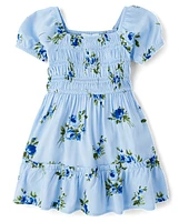 Toddler Girls Mommy And Me Floral Ruffle Dress