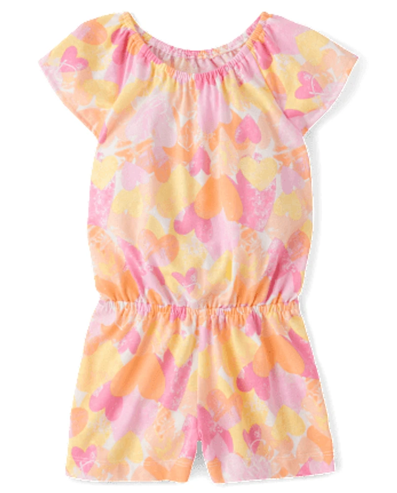 Baby And Toddler Girls Heart Flutter Romper