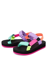 Girls Colorblock Webbed Sandals