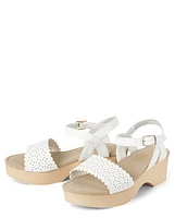 Girls Perforated Clog Sandals